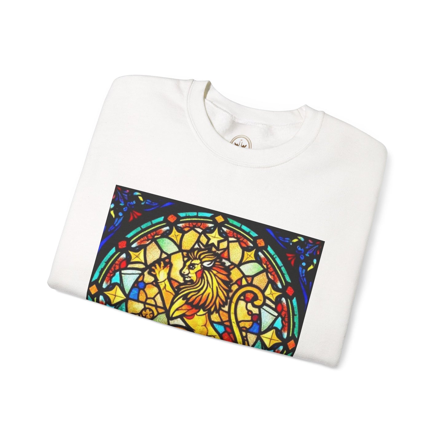 Unisex Heavy Blend™ Crewneck Sweatshirt, Glass 1, Leo Zodiac Design