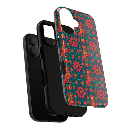 Tough Cases, Leo, Zodiac v2, Flower Pattern