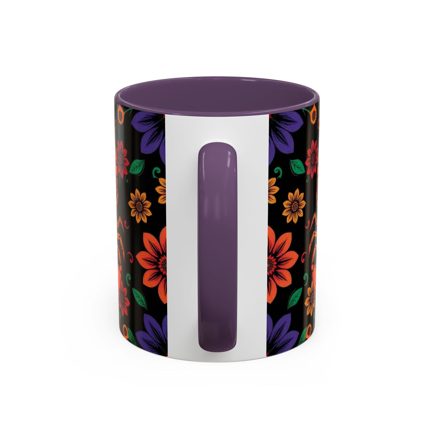 Accent Coffee Mug, Scorpio, Zodiac. Flower Pattern, (11, 15oz)