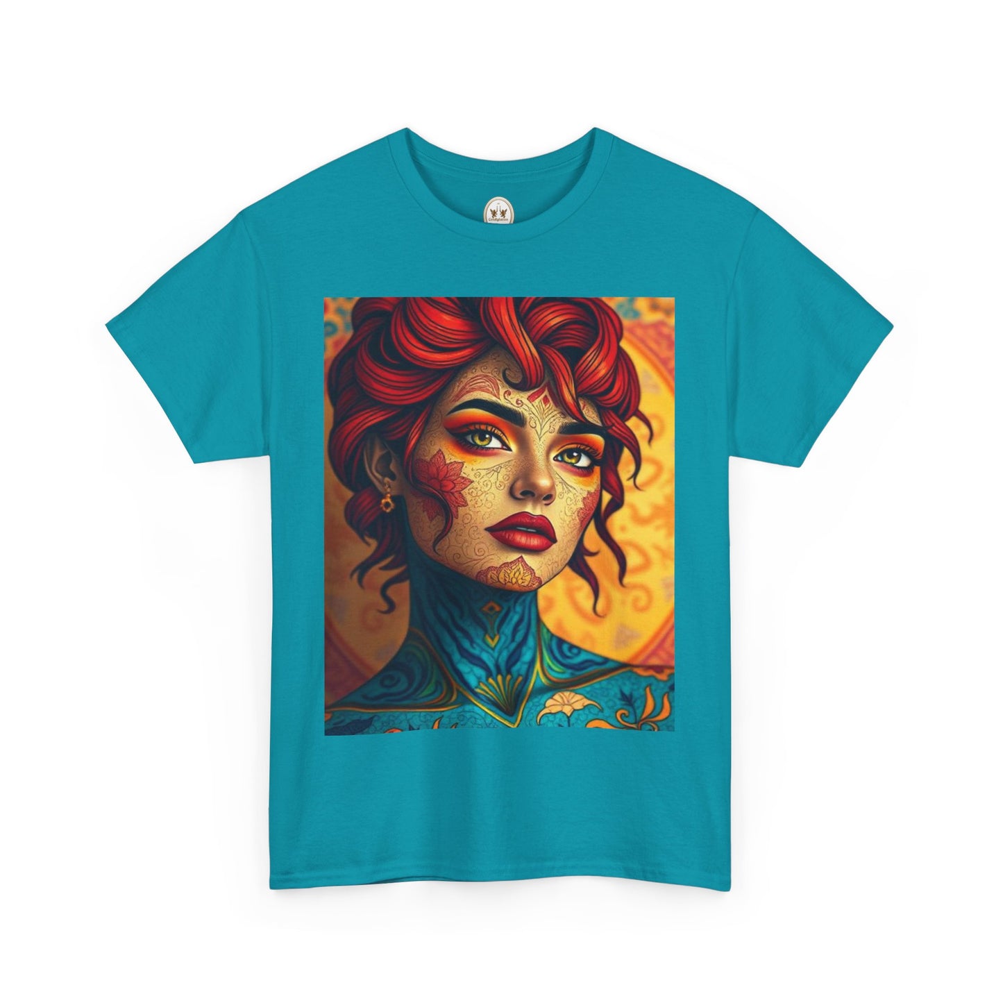 Unisex Heavy Cotton T-Shirt, Aquarius, Zodiac, Sexy Art