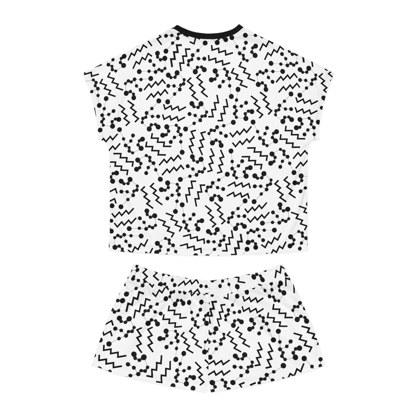 Women's Short Pajama Set Aquarius Zodiac Sign (AOP)