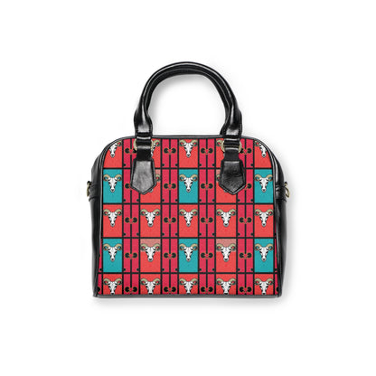 Shoulder Handbag, Taurus, Zodiac v1, Shapes Pattern