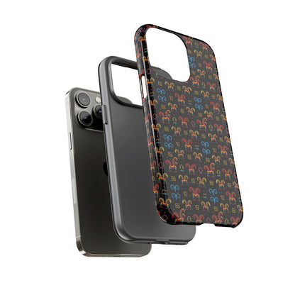 Tough Cases, Aries, Zodiac v1, Metal Pattern