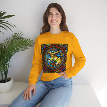 Unisex Heavy Blend™ Crewneck Sweatshirt, Glass, Taurus Zodiac Design
