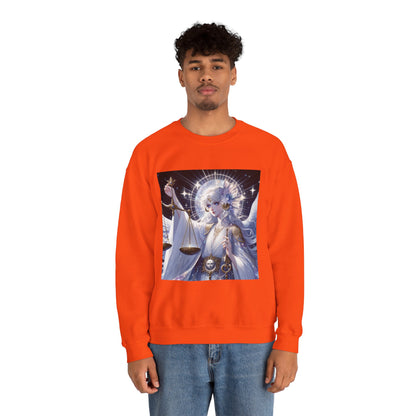 Unisex Heavy Blend™ Crewneck Sweatshirt,anime angel, Libra Zodiac Design