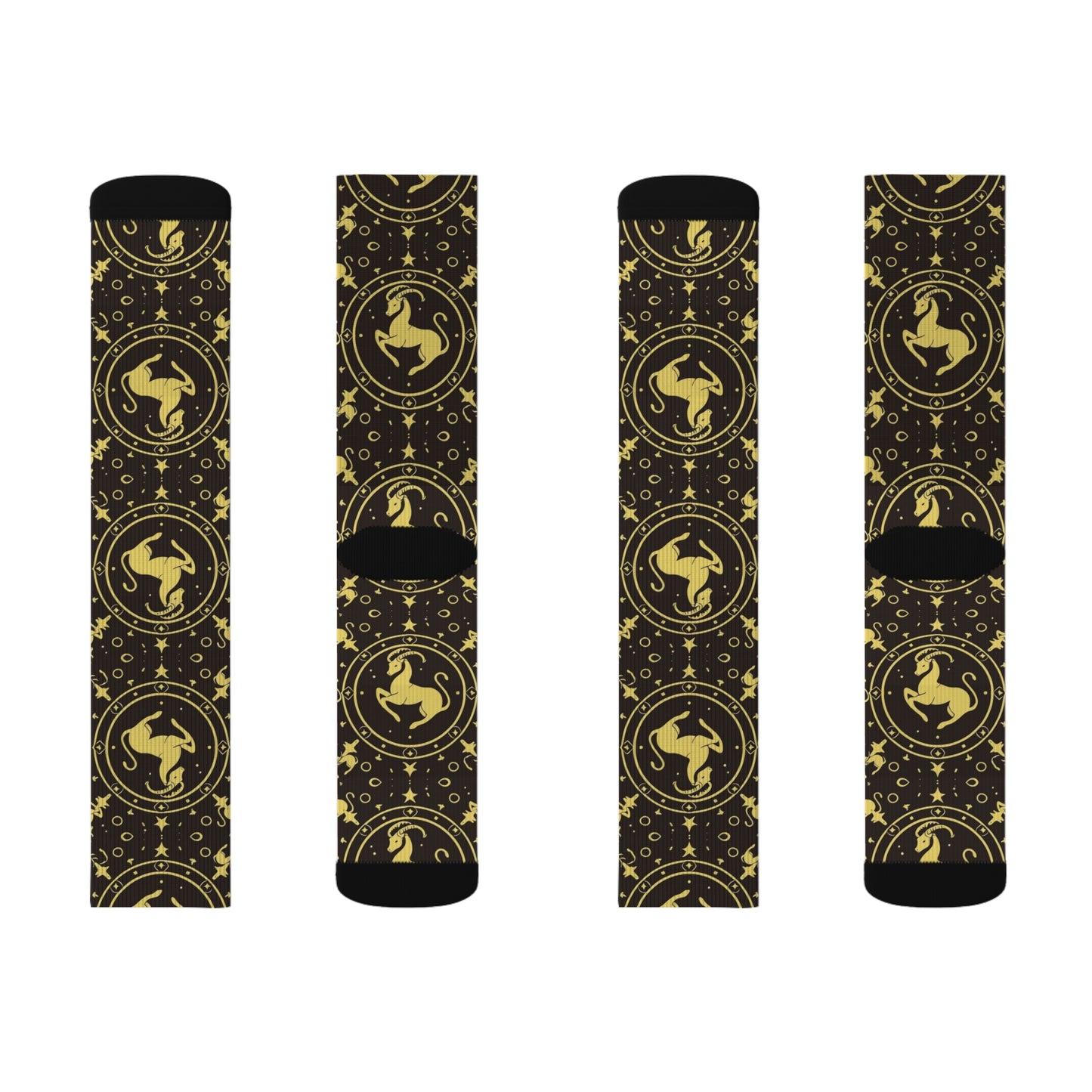 Sublimation Socks, Capricorn, Zodiac v1, Pattern