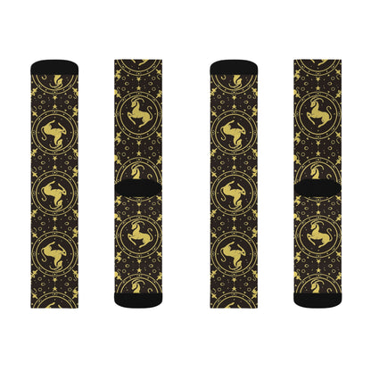 Sublimation Socks, Capricorn, Zodiac v1, Pattern