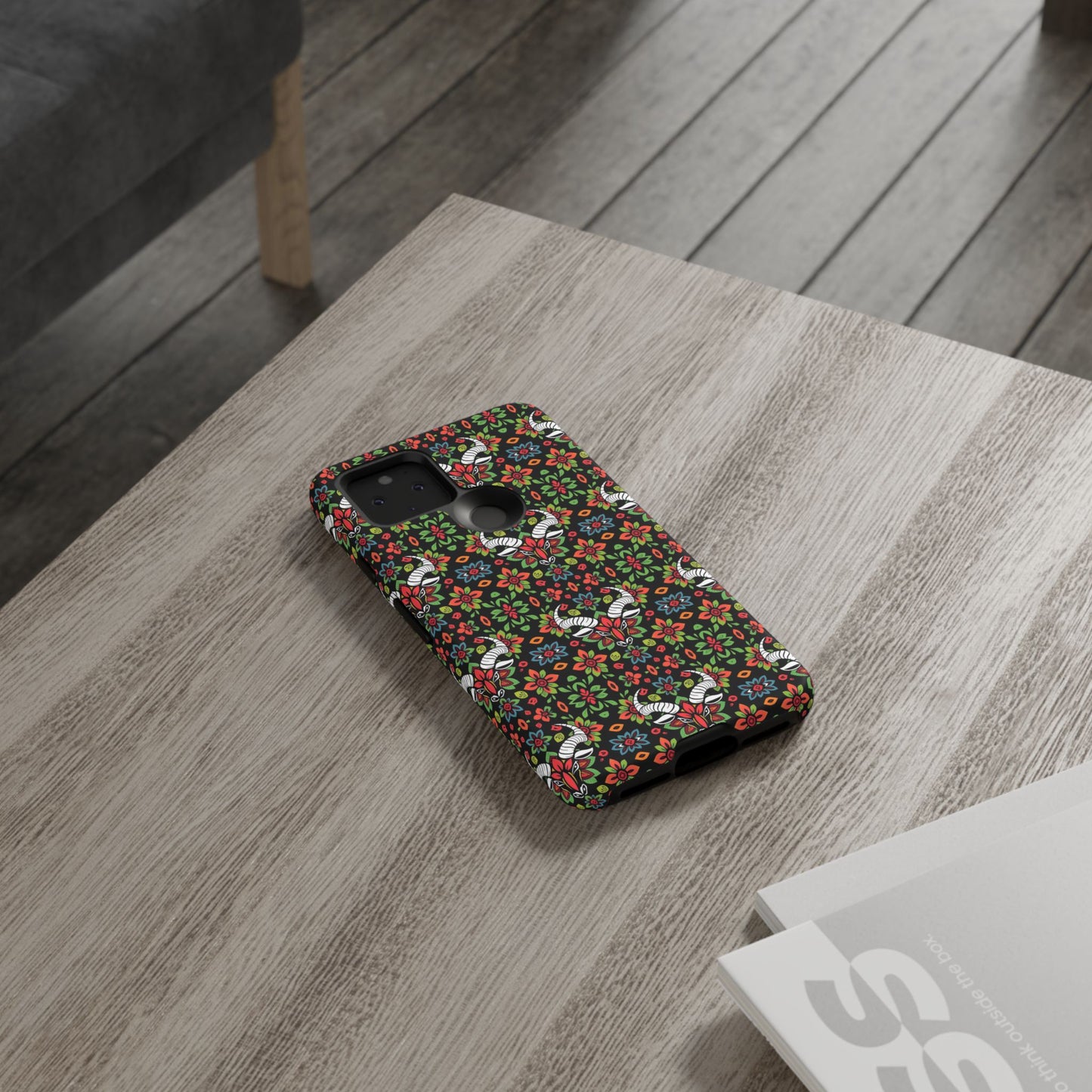 Tough Cases, Taurus, Zodiac v2, Flower Pattern
