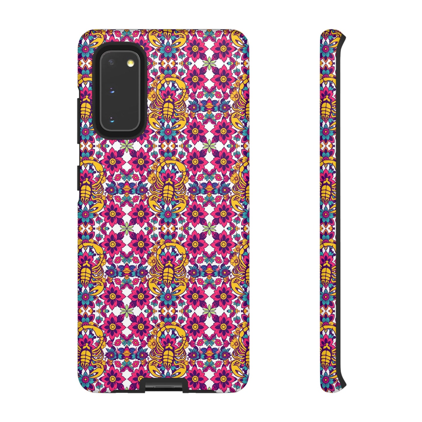 Tough Cases, Scorpio, Zodiac v2, Flower Pattern