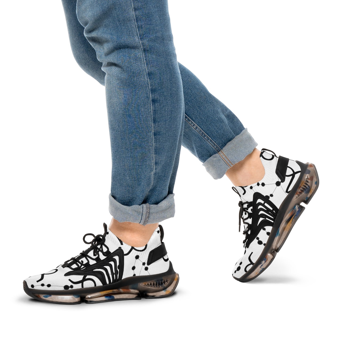 Men's Mesh Sneakers, Capricorn Zodiac Sign, all over print