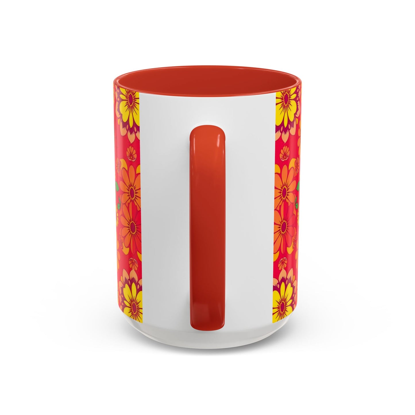 Accent Coffee Mug, Leo, Zodiac v4, Flower Pattern, (11, 15oz)