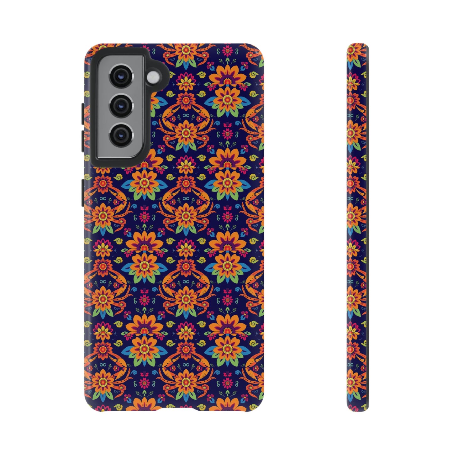 Tough Cases, Cancer, Zodiac, Flower Pattern