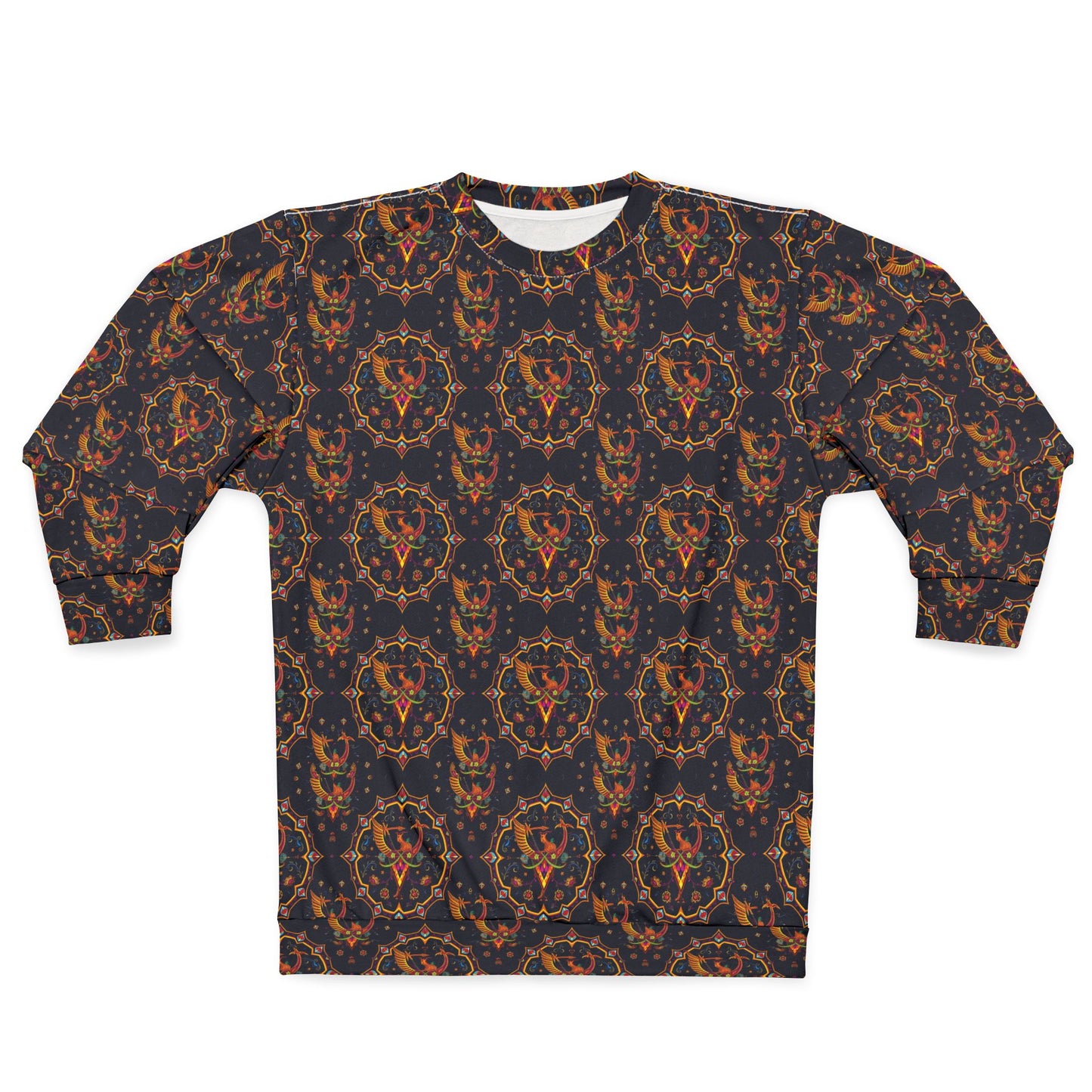 Unisex Sweatshirt (AOP), Sagittarius, Zodiac v2, Jewel Pattern