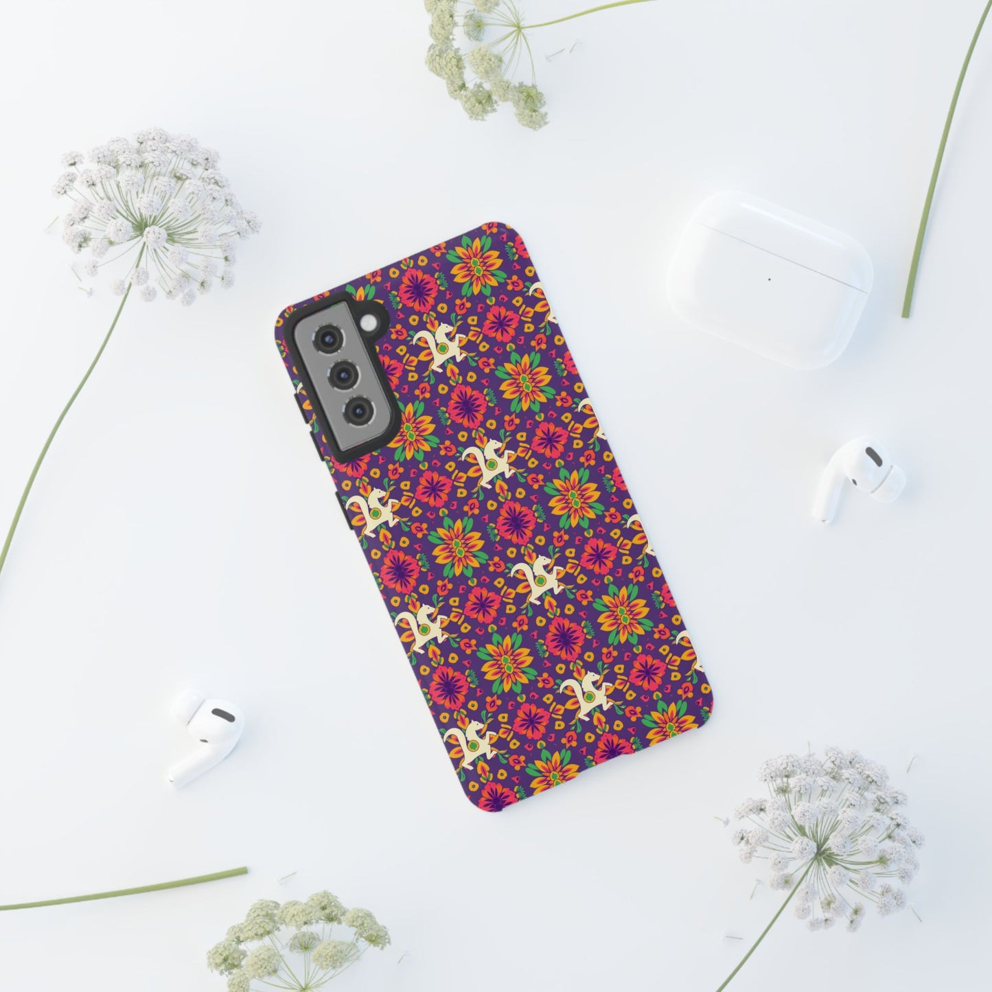 Tough Cases, Aquarius, Zodiac v1, Flower Pattern