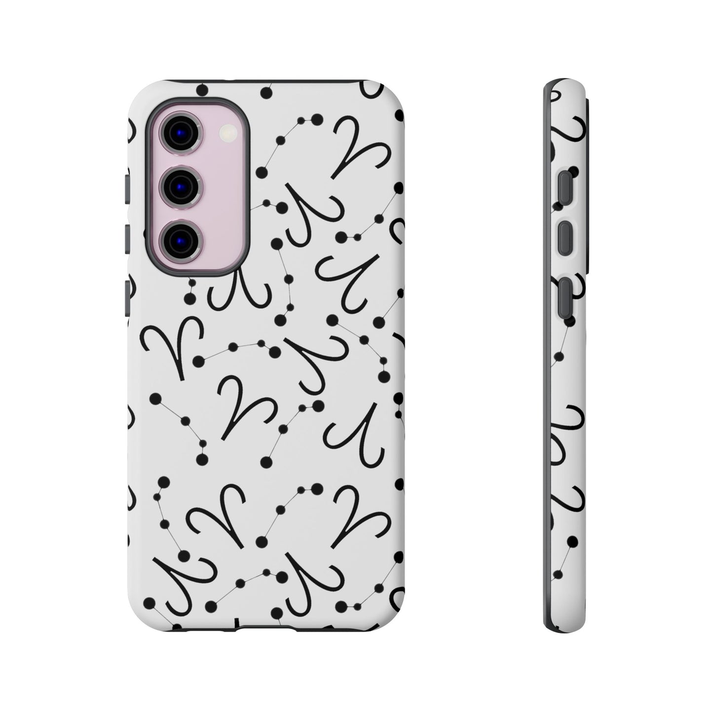 Tough Cases with the Aries Zodiac sign for iPhone, Samsung Galaxy, and Google Pixel devices