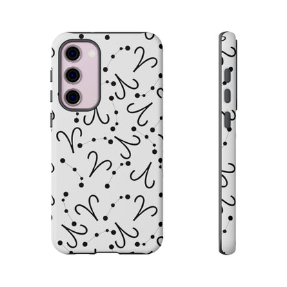 Tough Cases with the Aries Zodiac sign for iPhone, Samsung Galaxy, and Google Pixel devices
