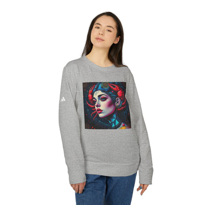 Adidas, Unisex Fleece Crewneck Sweatshirt, Cancer, Pop Art v1, Zodiac