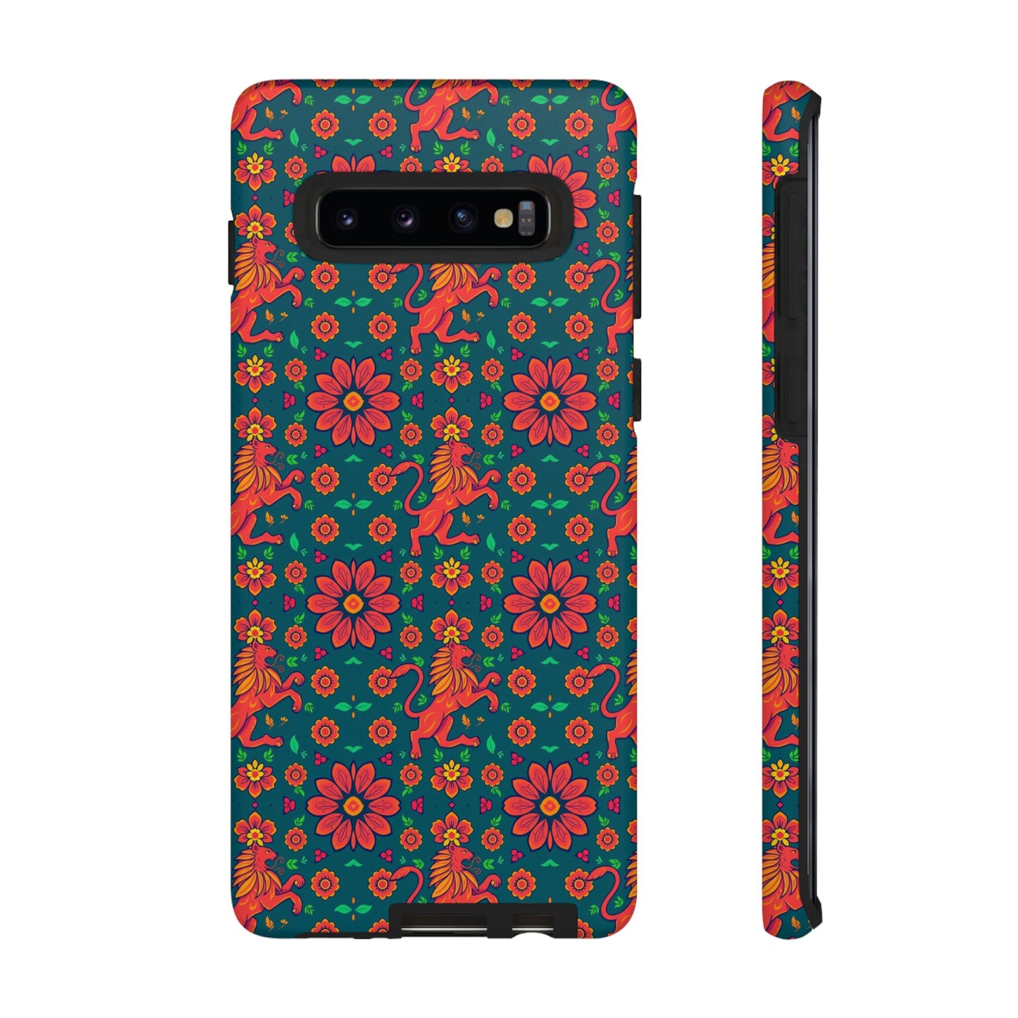 Tough Cases, Leo, Zodiac v2, Flower Pattern