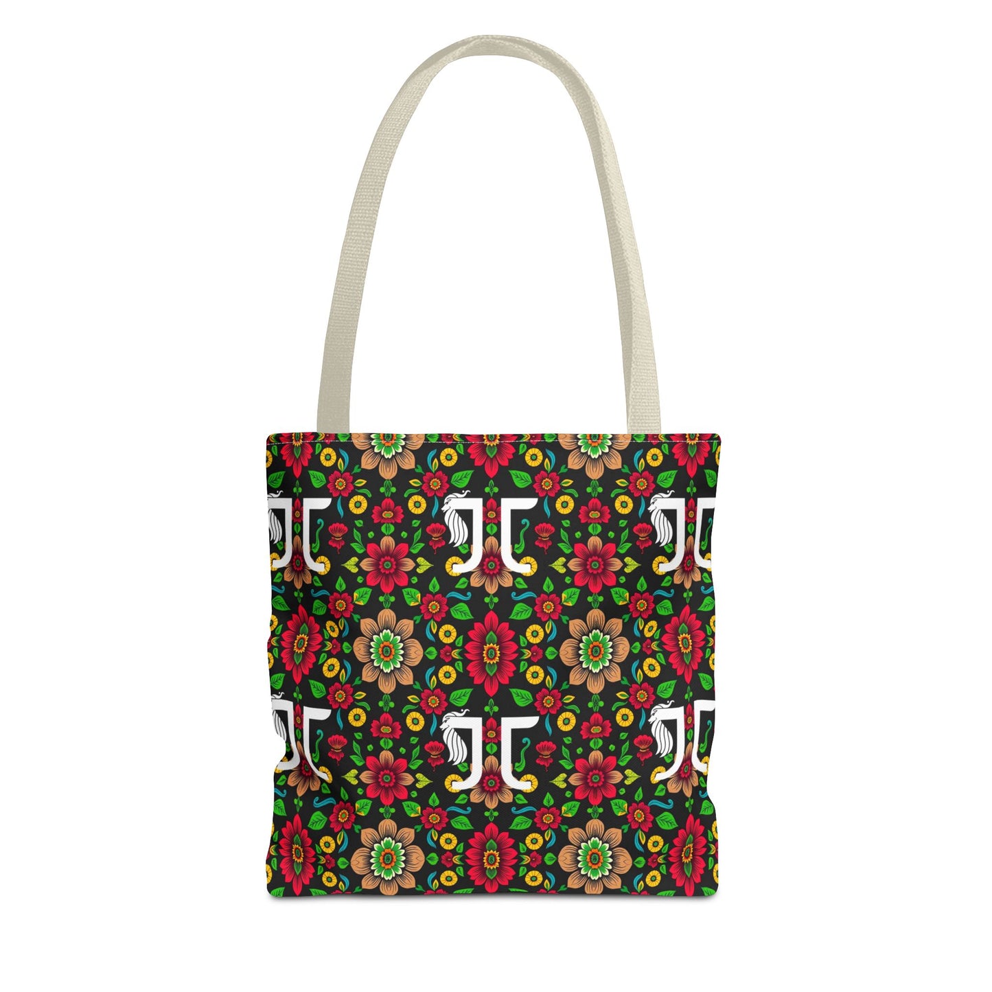 Tote Bag, (AOP), Gemini, Zodiac, Flower Pattern