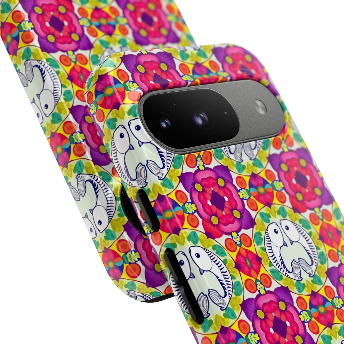Tough Cases, Pisces, Zodiac v2, Flower Pattern