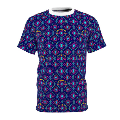 Unisex Cut & Sew T-Shirt, (AOP), Libra, Zodiac v2, Jewels Pattern