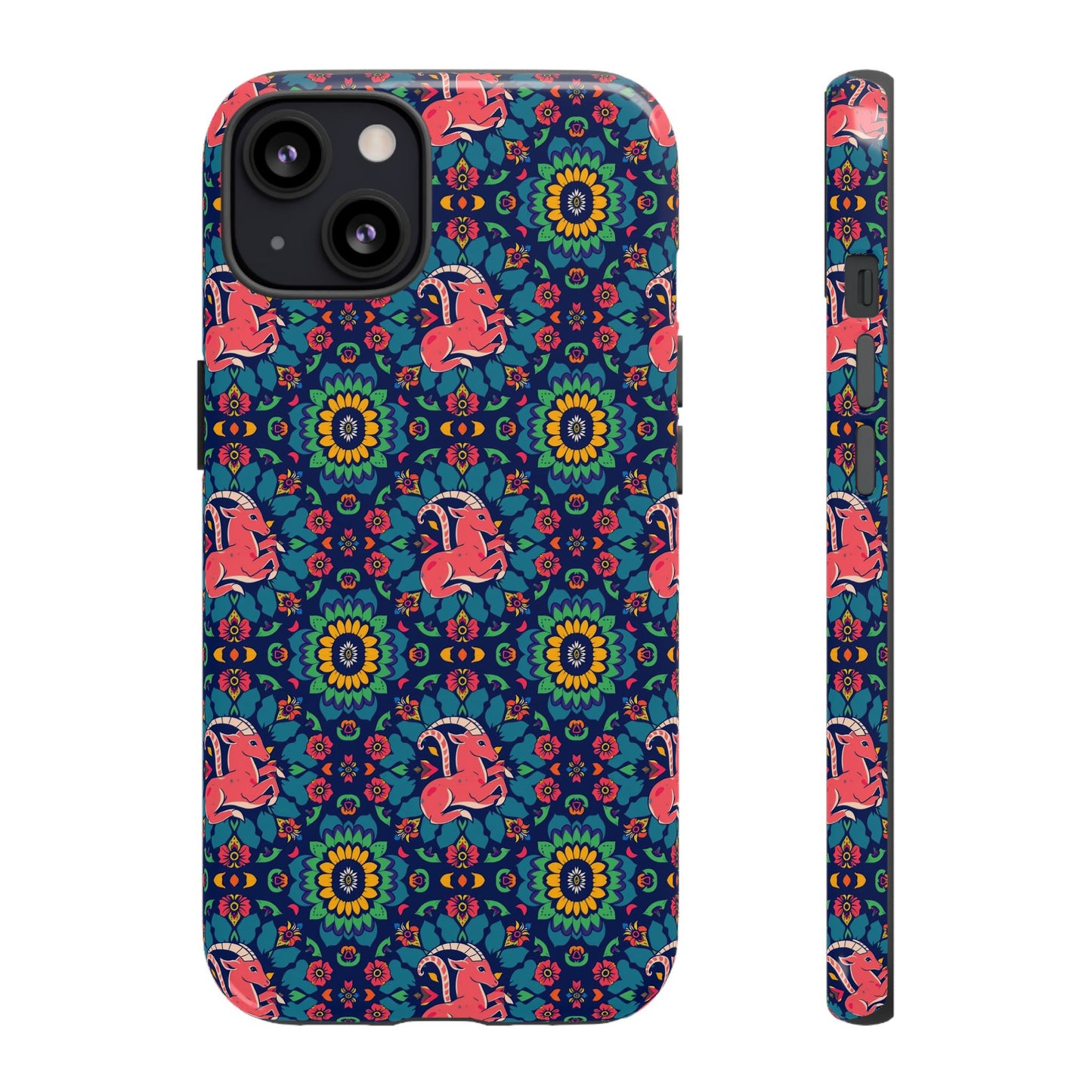 Tough Cases, Capricorn, Zodiac v1, Flower Pattern