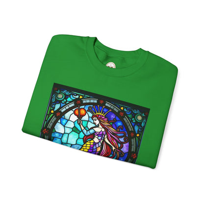 Unisex Heavy Blend™ Crewneck Sweatshirt, Glass, Aquarius Zodiac Design