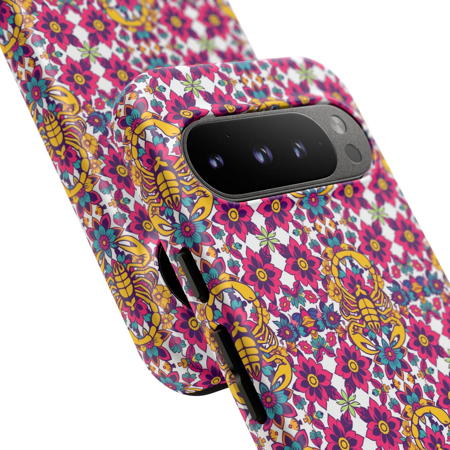 Tough Cases, Scorpio, Zodiac v2, Flower Pattern