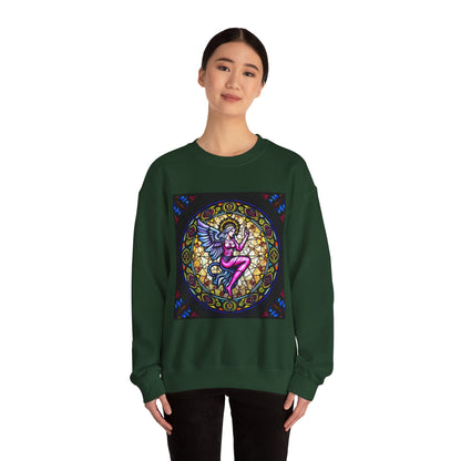 Unisex Heavy Blend™ Crewneck Sweatshirt, Glass 1, Virgo Zodiac Design
