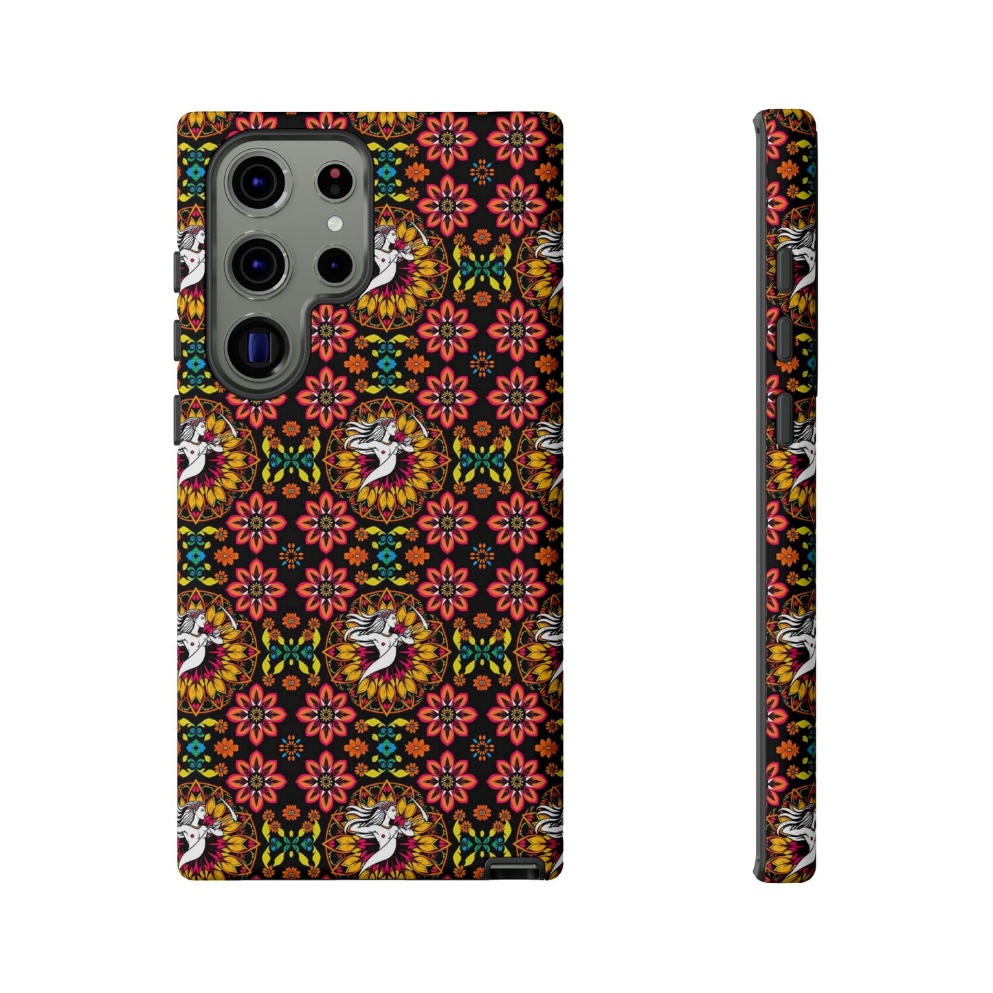 Tough Cases, Sagittarius, Zodiac v2, Flower Pattern