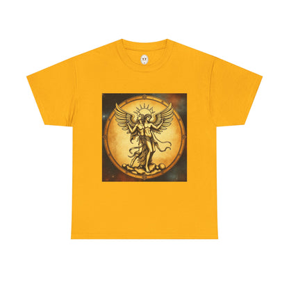 Unisex Heavy Cotton T-Shirt, Angel Twin, Gemini Zodiac Design