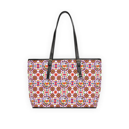 Leather Shoulder Bag, Sagittarius, Zodiac v1, Flower Pattern