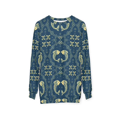 Unisex Sweatshirt, Zodiac Design, Pattern, Pisces, AOP