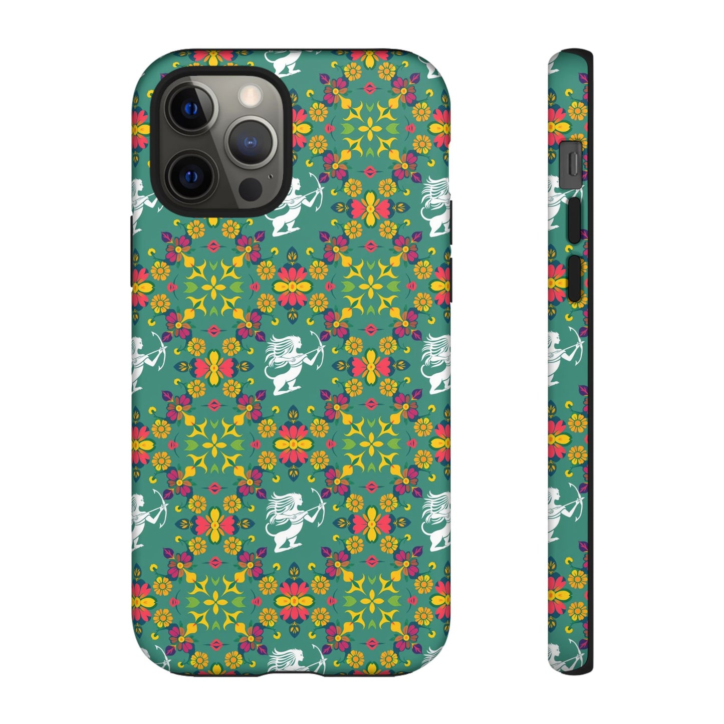 Tough Cases, Sagittarius, Zodiac, Flower Pattern