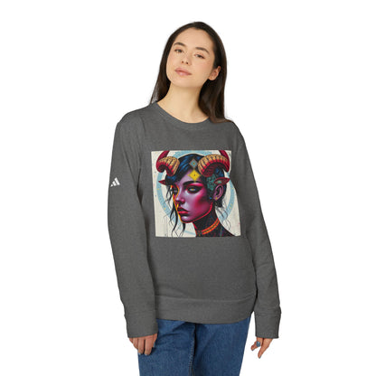 Adidas, Unisex Fleece Crewneck Sweatshirt, Taurus, Pop Art, Zodiac