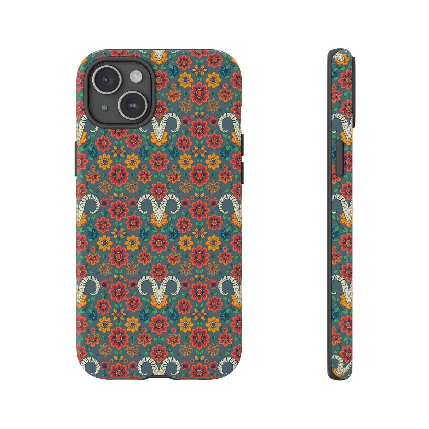 Tough Cases, Aries, Zodiac v3, Flower Pattern