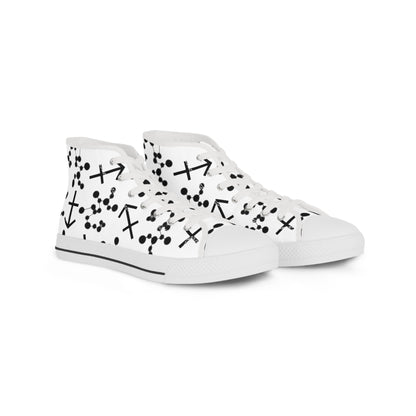 Men's High Top Sneakers, Breathable polyester canvas, Sagittarius Zodiac Design