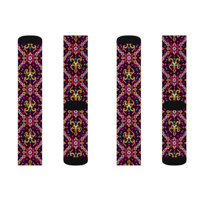 Sublimation Socks, Capricorn, Zodiac, Jewel Pattern