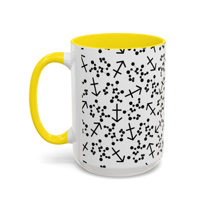Accent Coffee Mug with the Sagittarius sign (11, 15oz)