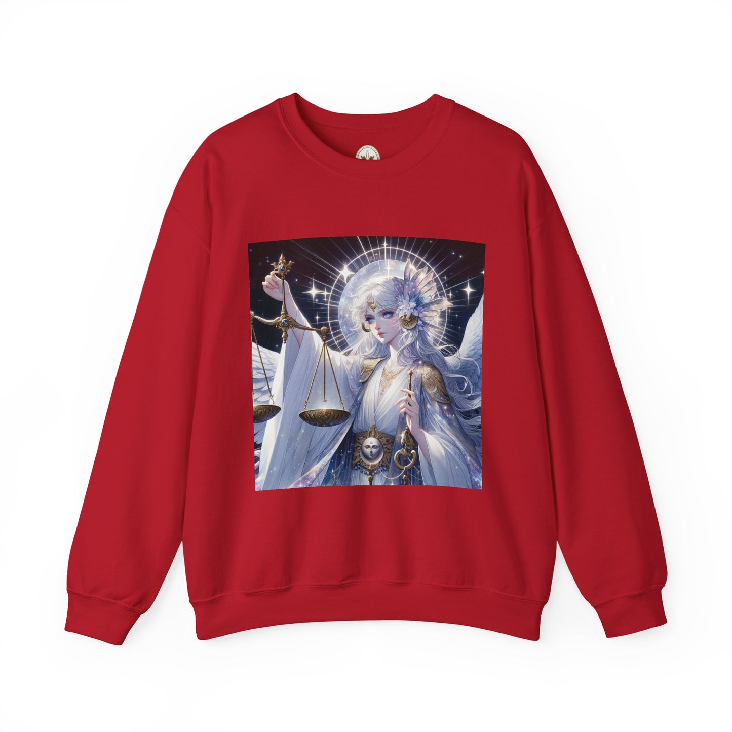 Unisex Heavy Blend™ Crewneck Sweatshirt,anime angel, Libra Zodiac Design