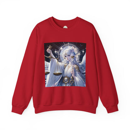 Unisex Heavy Blend™ Crewneck Sweatshirt,anime angel, Libra Zodiac Design