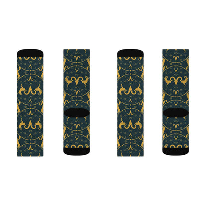 Sublimation Socks, Aries, Zodiac, Pattern