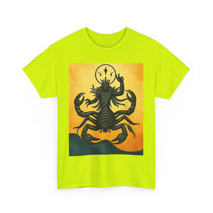 Unisex Heavy Cotton T-Shirt, Scorpion King, Print Art, Scorpio Zodiac Design
