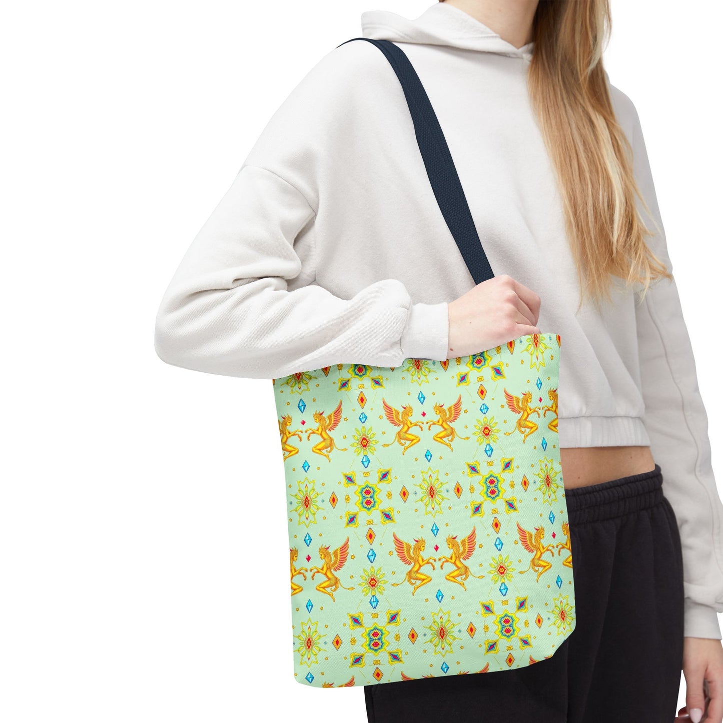 Tote Bag (AOP), Gemini, Zodiac v1, Jewel Pattern