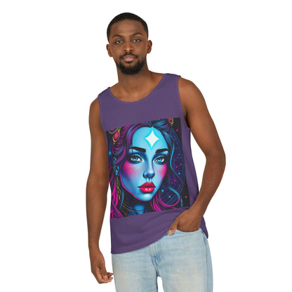 Unisex Garment-Dyed, Tank Top, Gemini, Pop Art, 100% US cotton