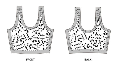 Polyester Sports Bra Aquarius Zodiac Sign (AOP)