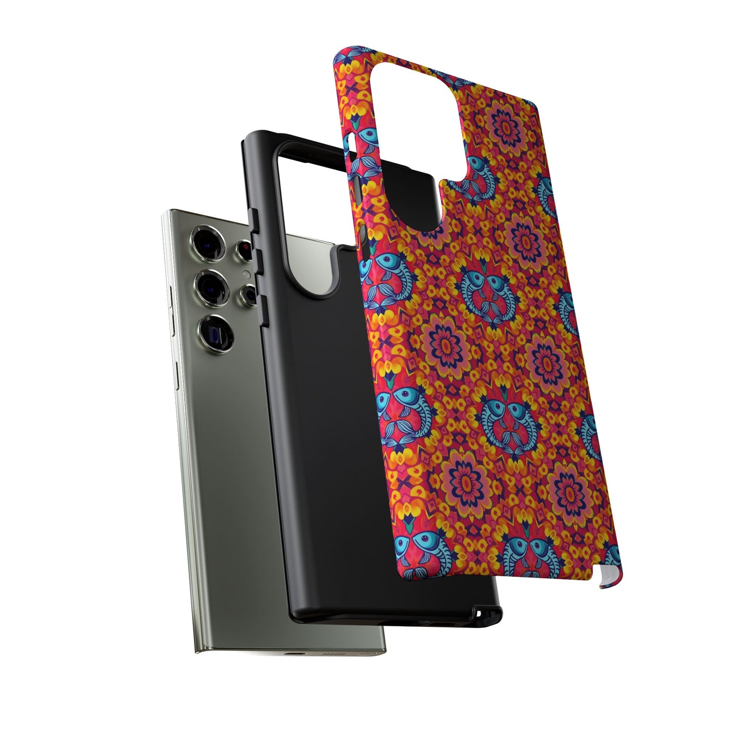 Tough Cases, Pisces, Zodiac v1, Flower Pattern