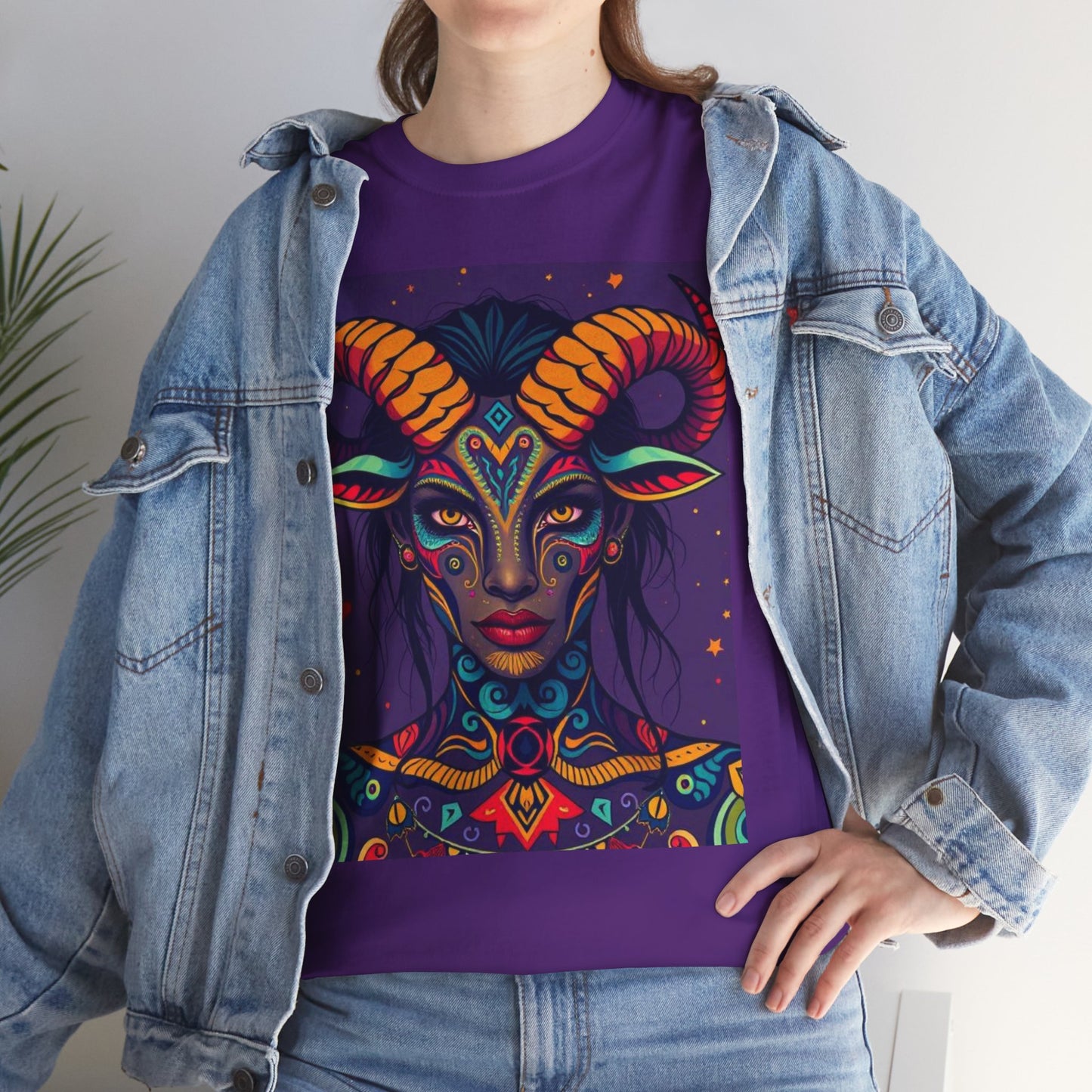 Unisex Heavy Cotton T-Shirt, Taurus, Zodiac v3, Sexy Art