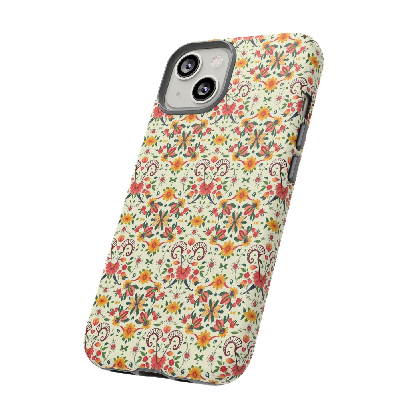 Tough Cases, Aries, Zodiac, Flower Pattern