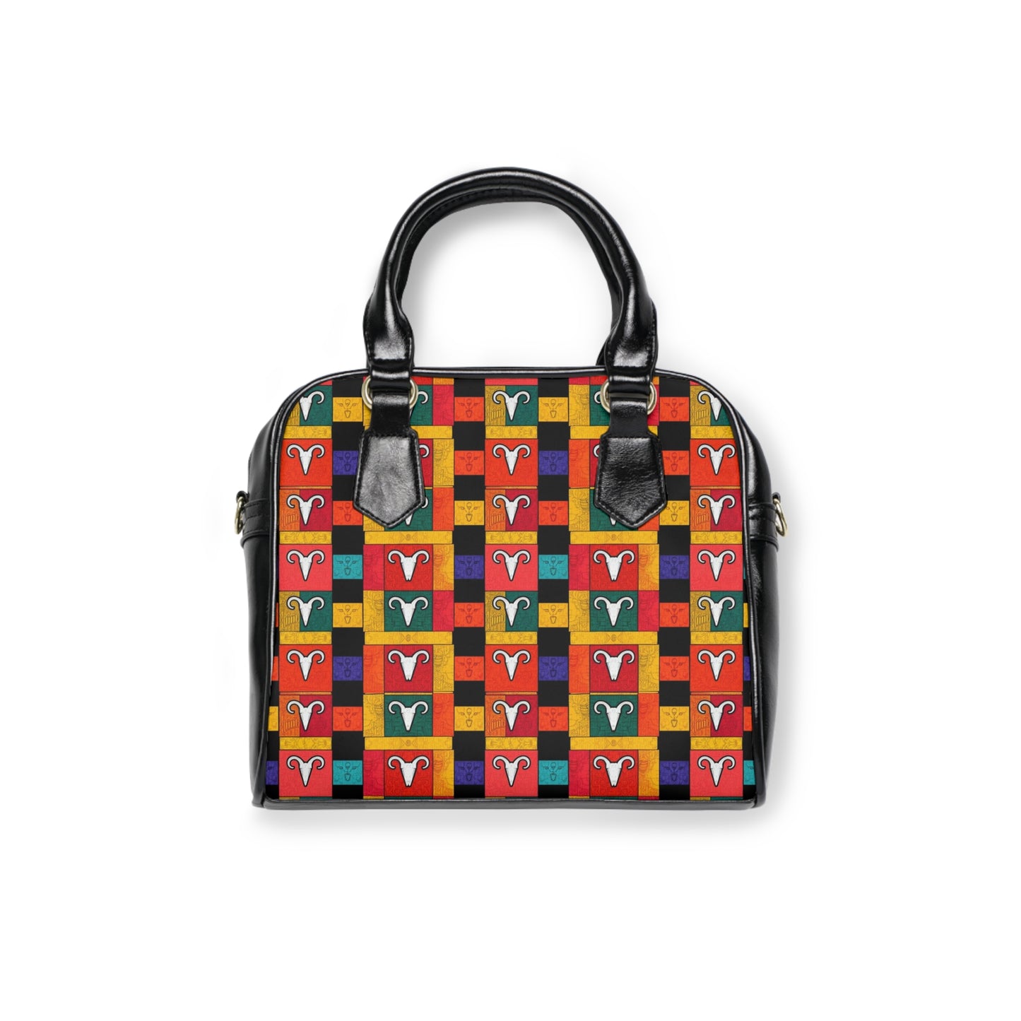 Shoulder Handbag, Aries, Zodiac v3, Shapes Pattern